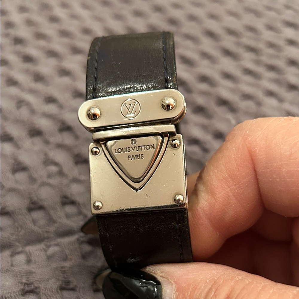 Louis Vuitton Black Leather Men's Bracelet
